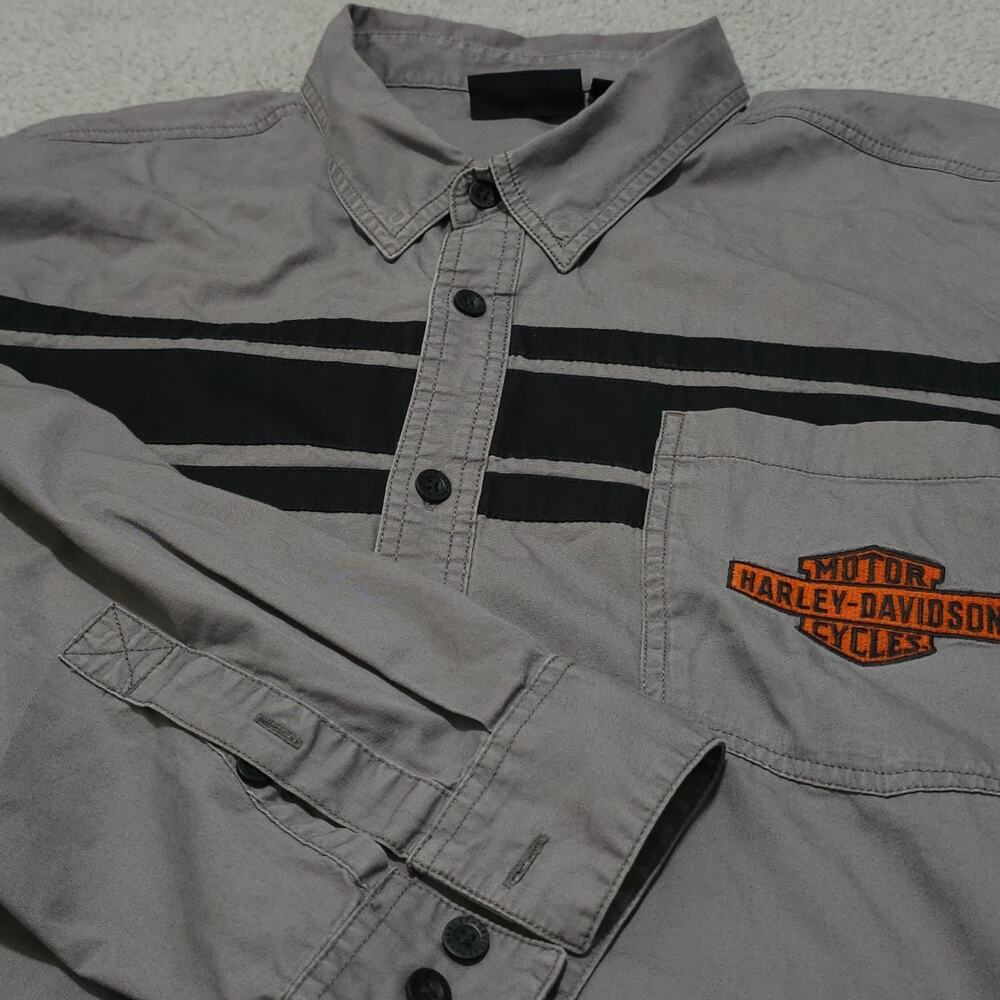 Harley Davidson 4XL Button Up Shirt Genuine Motorclothes Bike Snap Collar EUC